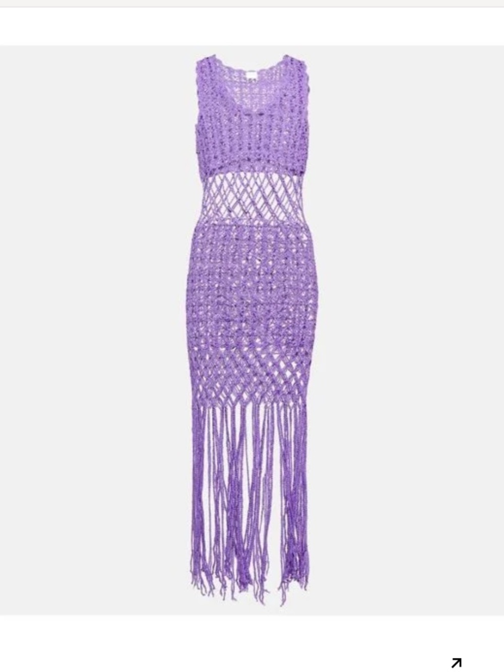 Anna Kosturova purple crochet coverup